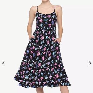 hot topic crystal tiered midi dress